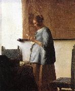 VERMEER VAN DELFT, Jan, Woman in Blue Reading a Letter ng